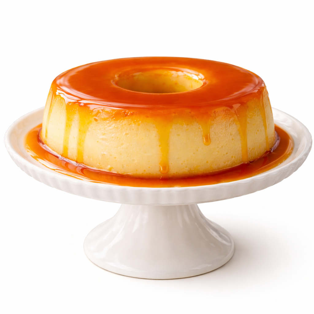 Condensed Milk Pudim (Brazilian dessert made with condensed milk)